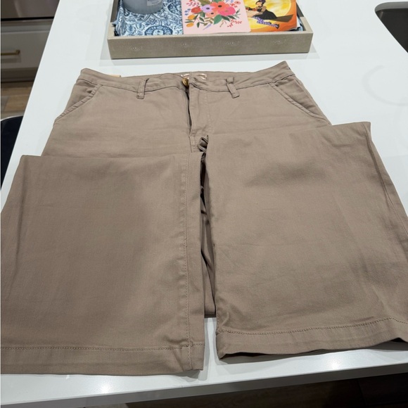 KUT - Jodi Wide Leg Khaki Pants/Trousers - Picture 1 of 5